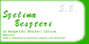 szelina beszteri business card